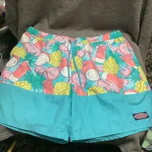 Vineyard Vines Mens Bahama Mama Pineapple Chappy Cruise Swim Trunks XL
